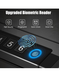 Caja Fuerte Biométrica BBRKIN para 2 Pistolas - Acceso Rápido 2