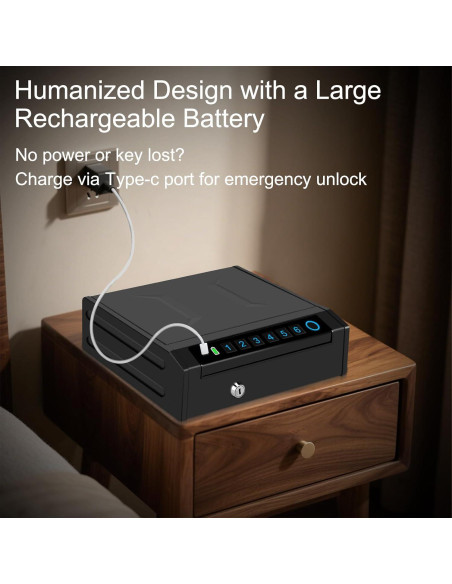 Caja Fuerte Biométrica BBRKIN para 2 Pistolas - Acceso Rápido