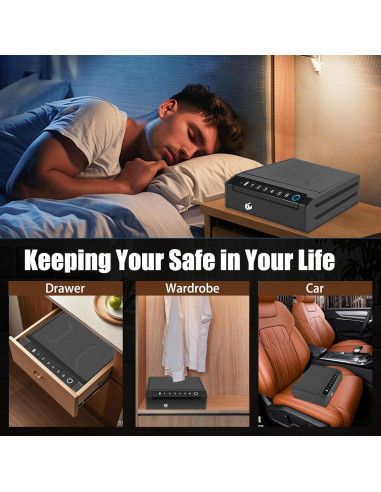 Caja Fuerte Biométrica BBRKIN para 2 Pistolas - Acceso Rápido