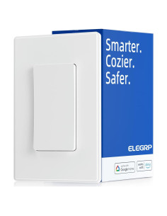 Interruptor de Luz Inteligente ELEGRP SPN10 Wi-Fi 2.4GHz Blanco