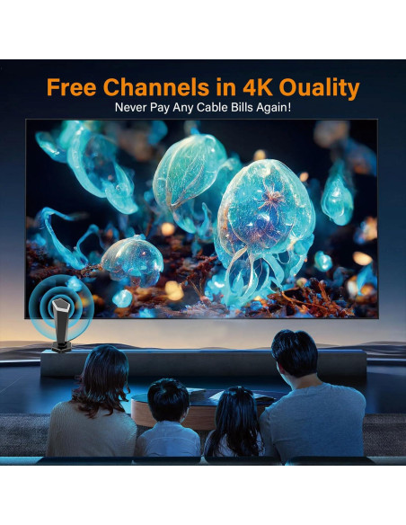 Antena de TV Digital HD QGClearSO 643 km 4K 1080P Fácil Instalación