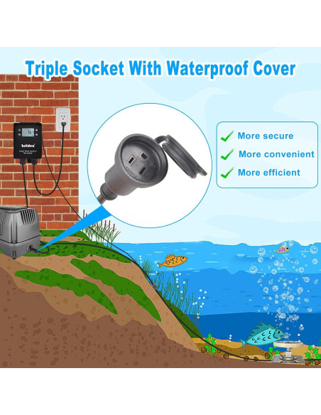 Termómetro de Agua de Lago WiFi Briidea MK-121 1500W con APP