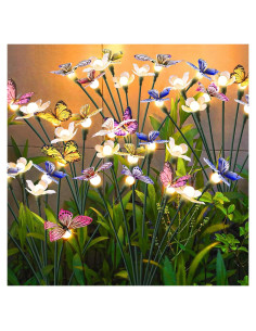 Luces de Jardín Solar FENSAN 4 Paquetes 32 LED IP65 Decorativas