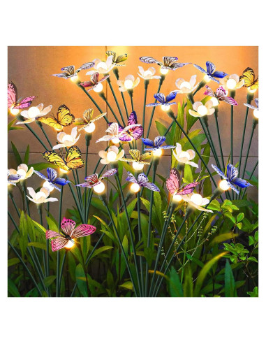 Luces de Jardín Solar FENSAN 4 Paquetes 32 LED IP65 Decorativas