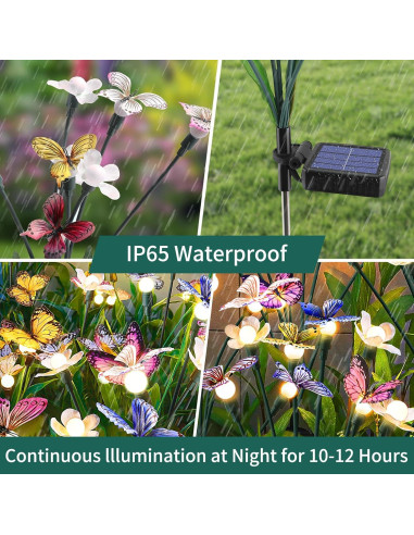 Luces de Jardín Solar FENSAN 4 Paquetes 32 LED IP65 Decorativas