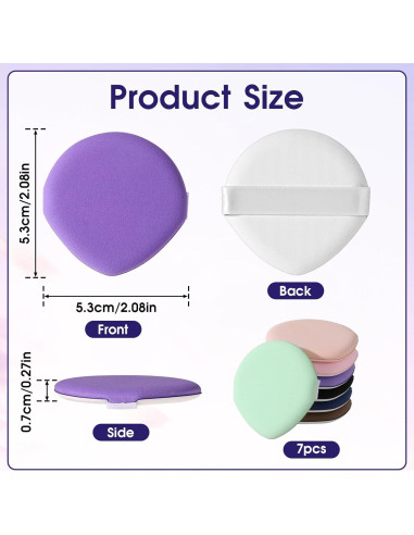 7 Esponjas de Maquillaje MOZEAT LENS Teardrop EVA 20x12cm