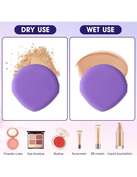 7 Esponjas de Maquillaje MOZEAT LENS Teardrop EVA 20x12cm