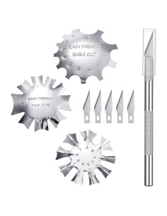 Cortador de Uñas Francesas Maitys 3 Piezas Acero Inoxidable