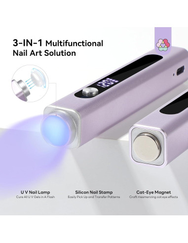 Lámpara UV 3 en 1 SAVILAND Rosa para Uñas de Gel