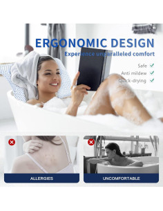 Cama de Baño SurSoul de PVC Suave 125x36cm con Ventosas 2