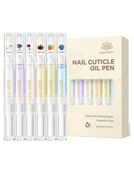 Set 6 Bolígrafos Aceite Cutículas BORN PRETTY - Hidratación Uñas