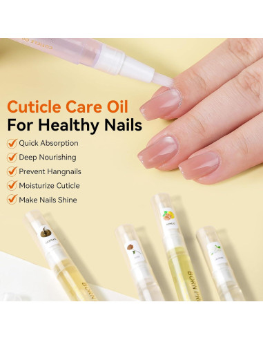 Set 6 Bolígrafos Aceite Cutículas BORN PRETTY - Hidratación Uñas