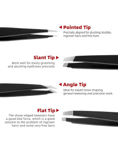 Juego de Pinzas de Precisión YMHB - 4 Piezas Acero Inoxidable 2