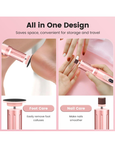Removedor de Callos Eléctrico Slyhaw 2 en 1 Rosa 2000RPM