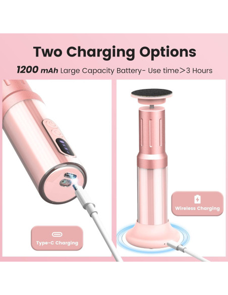 Removedor de Callos Eléctrico Slyhaw 2 en 1 Rosa 2000RPM