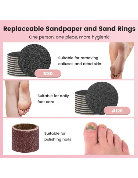 Removedor de Callos Eléctrico Slyhaw 2 en 1 Rosa 2000RPM