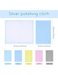 Paños de Pulido de Joyería Josojoou 5 Pcs 30.9x24.9cm 2