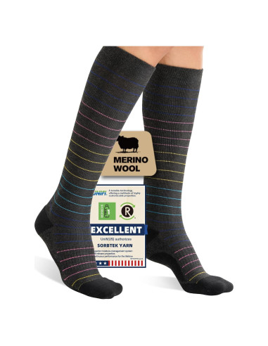 Calcetines de Compresión Unisex Lana Merino 15-20 mmHg