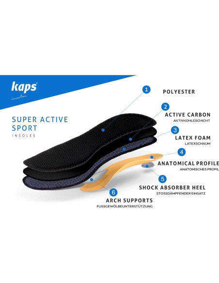 Plantillas ortopédicas Kaps Super Active Sport para mujeres 38 EUR