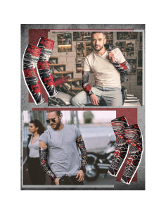 Mangas Cooling UV para Hombre Boao - 20 Pcs Antideslizantes 2