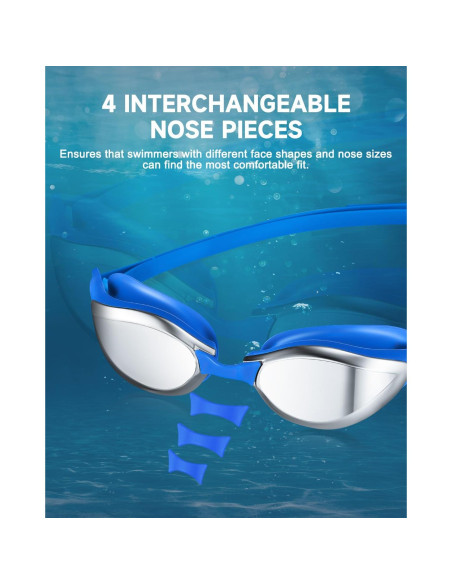 Gafas de Natación Aegend Adulto Espejadas Antiempañantes