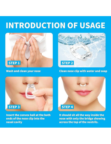 Dispositivos Anti Ronquidos SDGFE33, Clips Nasales de Silicona