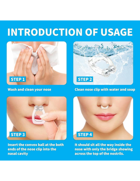 Dispositivos Anti Ronquidos SDGFE33, Clips Nasales de Silicona