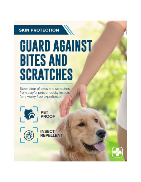 Protectores de brazos Doctor's Select UPF 50 para piel delgada - 2 pares