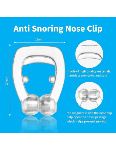 Dispositivos Anti Ronquidos SDGFE33, Clips Nasales de Silicona