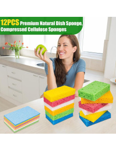 12 Esponjas de Cocina VUKOKU Reutilizables Ecológicas Multiusos 2
