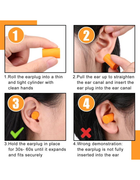 500 Pares de Tapones de Espuma Sratte para Dormir 32dB