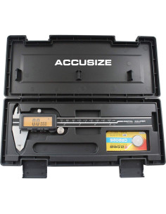 Calibrador Digital Electrónico Accusize 0-150 mm LCD Amarillo 2