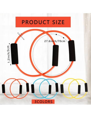 Set de 3 Bandas de Resistencia Doble Norcoin para Pilates