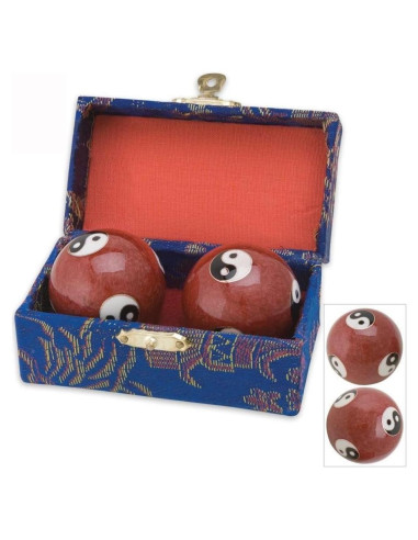 Bolas de Medicina China JapanBargain 3580, Alivio Estrés, Rojo