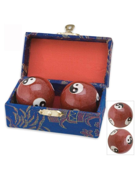 Bolas de Medicina China JapanBargain 3580, Alivio Estrés, Rojo