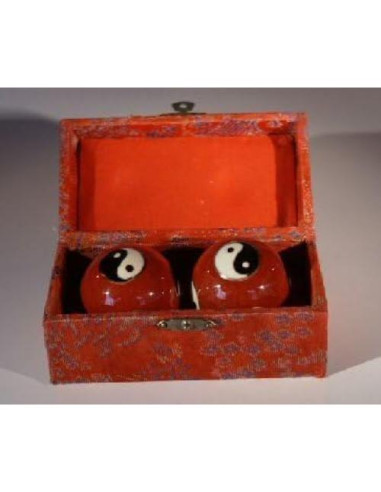 Bolas de Medicina China JapanBargain 3580, Alivio Estrés, Rojo