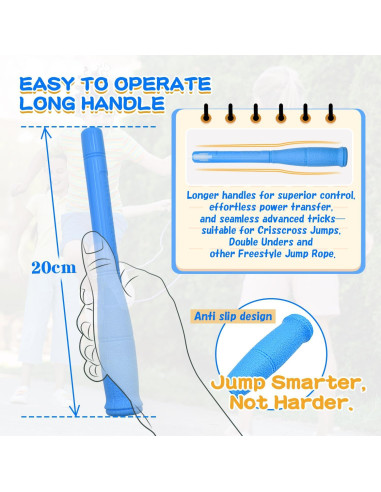 Cuerda de Salto Ajustable FEELCAT 2.8m Verde para Fitness