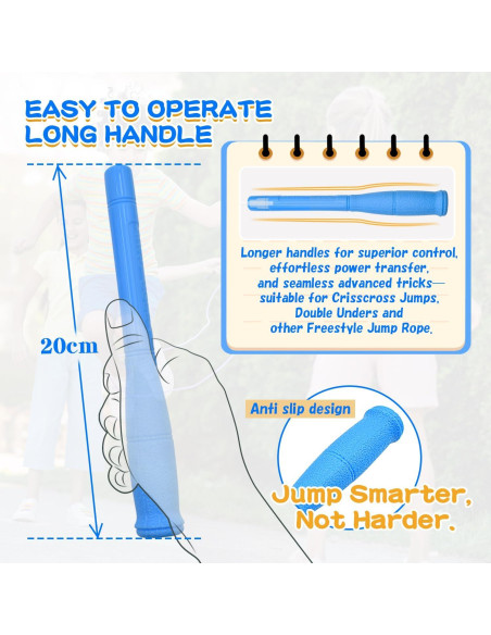 Cuerda de Salto Ajustable FEELCAT 2.8m Verde para Fitness