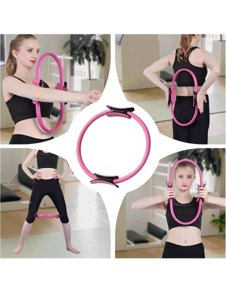 Kit de Pilates XinM 13 Piezas con Anillo y Pelota de 25 cm