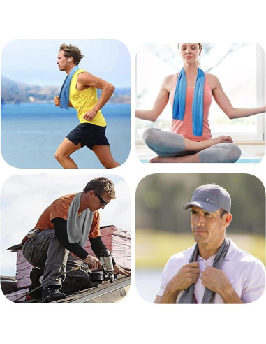 Toallas de Enfriamiento 5 Pcs Genérico Microfibra 30x80cm