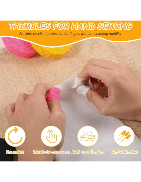 Cinta Protectora de Dedo Bewudy - 3 Rollos Algodón 14m