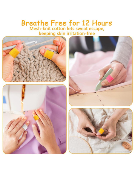 Cinta Protectora de Dedo Bewudy - 3 Rollos Algodón 14m