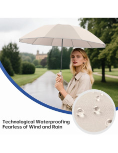 Paraguas de viaje LUNAREVA compacto a prueba de viento 37.6 cm 2