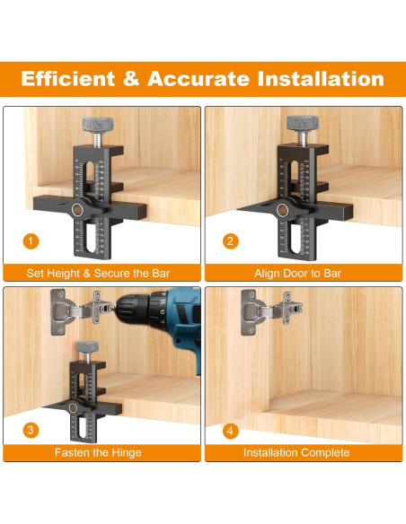 Plantilla de Montaje de Puertas de Gabinete Puriwood 2 en 1