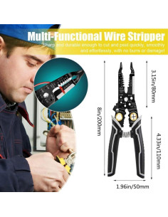Cortador y Pelador de Alambre 9 en 1 Genérico 200mm Acero 2