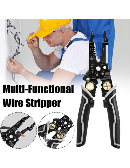 Cortador y Pelador de Alambre 9 en 1 Genérico 200mm Acero