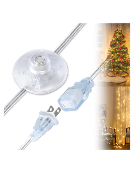 Interruptor de Pedal de Pie Kofuyni 6ft con Cable Claro 3A 125V