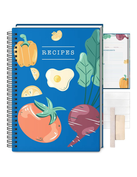 Carpeta de Recetas BOYJIS con Bloc Impermeable y Pestañas