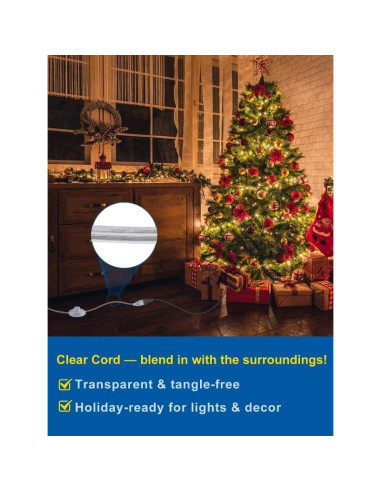 Interruptor de Pedal de Pie Kofuyni 6ft con Cable Claro 3A 125V