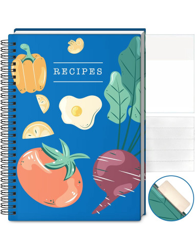 Carpeta de Recetas BOYJIS con Bloc Impermeable y Pestañas